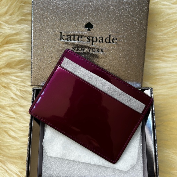 Kate Spade Deep Red Card Holder - Picture 3 of 4